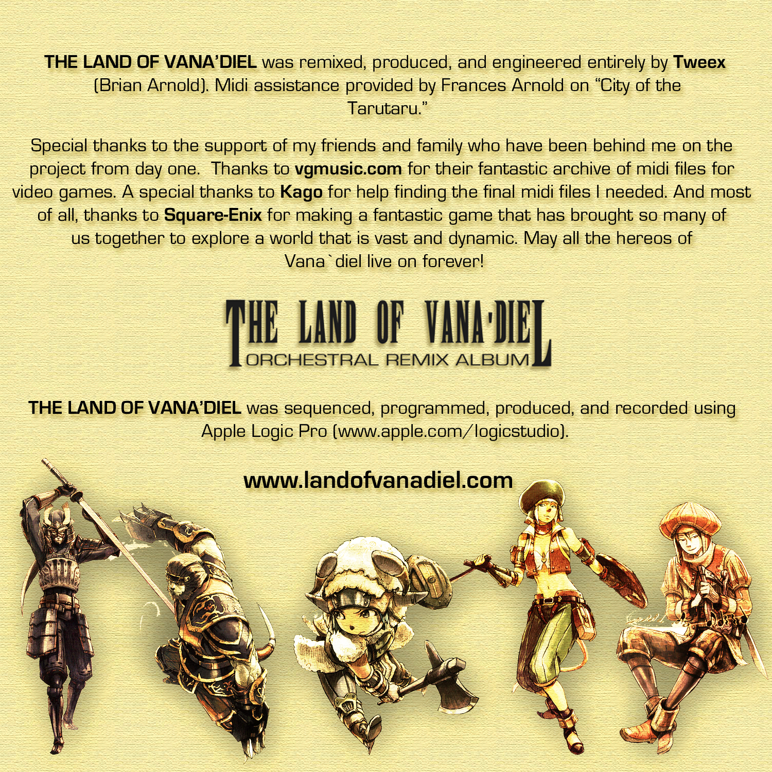 FF11 W/F：Music from Vana'diel　レコード　サントラ LP records W/F:Music from Vana' diel FINAL FANTASY XI